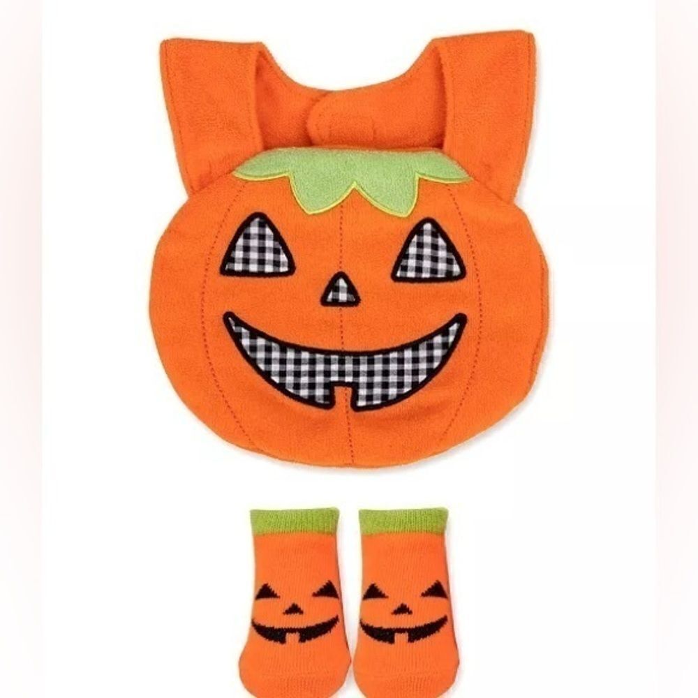 Baby Boys & Girls Halloween Bib and Socks Set - NWT, Perfect Festive Gift